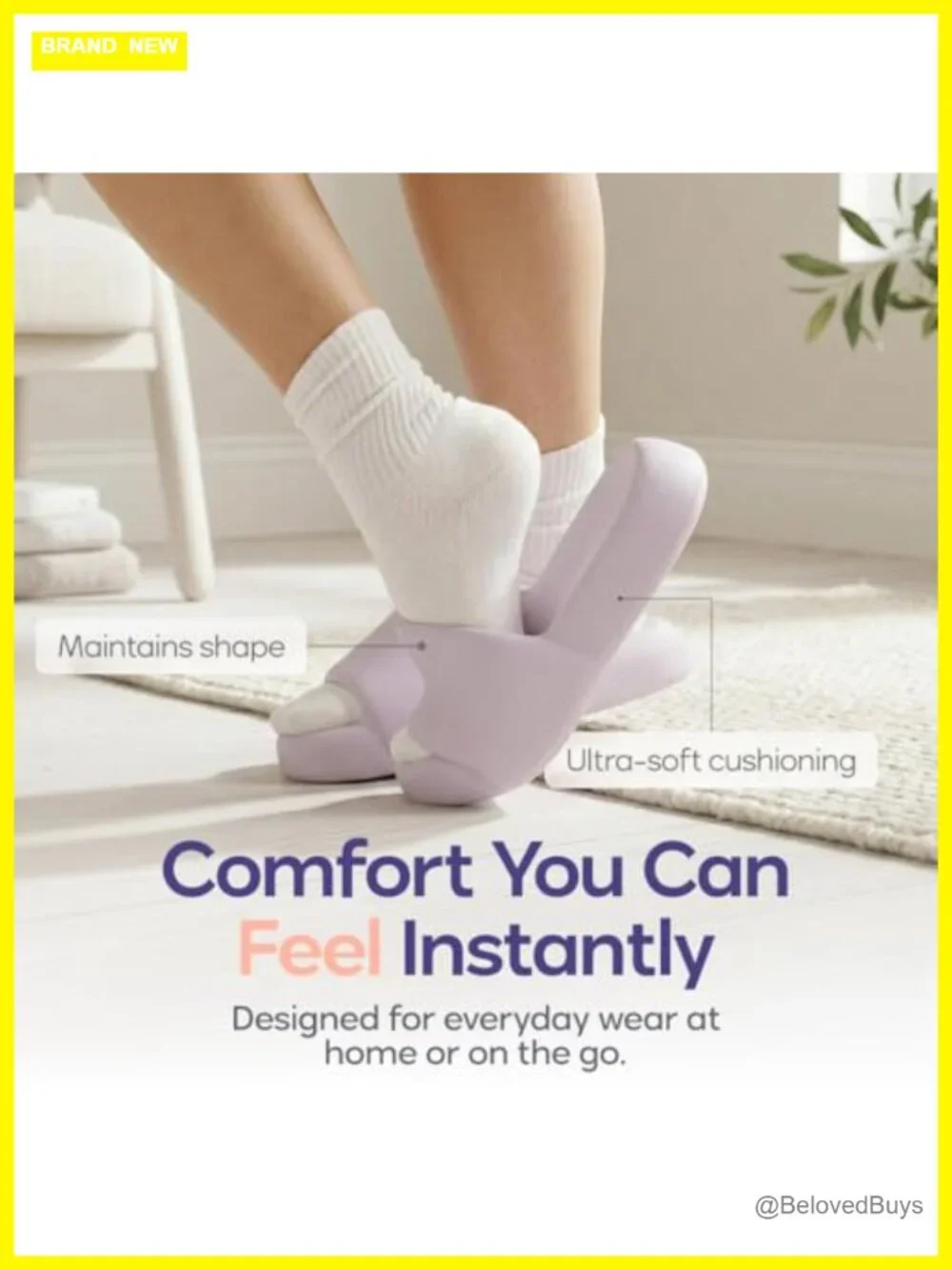 Cloud Slides for Women & Men, Thick Shock-Absorbing Sole